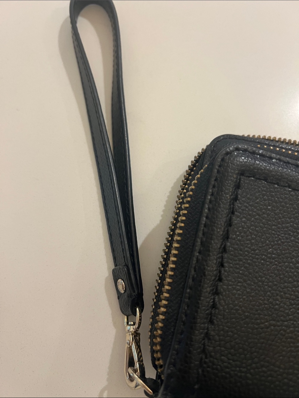 kate spade Black Leather Double-Zip Wallet Wristlet - Picture 9 of 9
